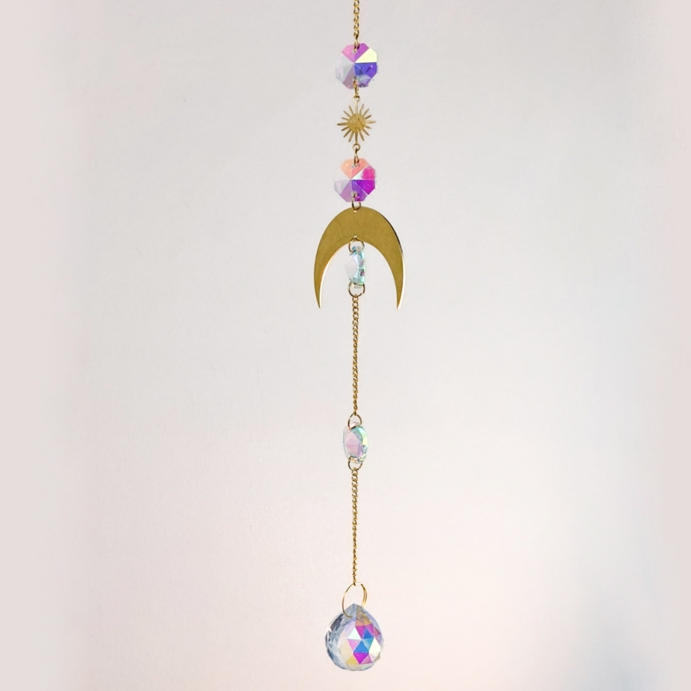 NWT Prism Crystal Chain Suncatcher, B